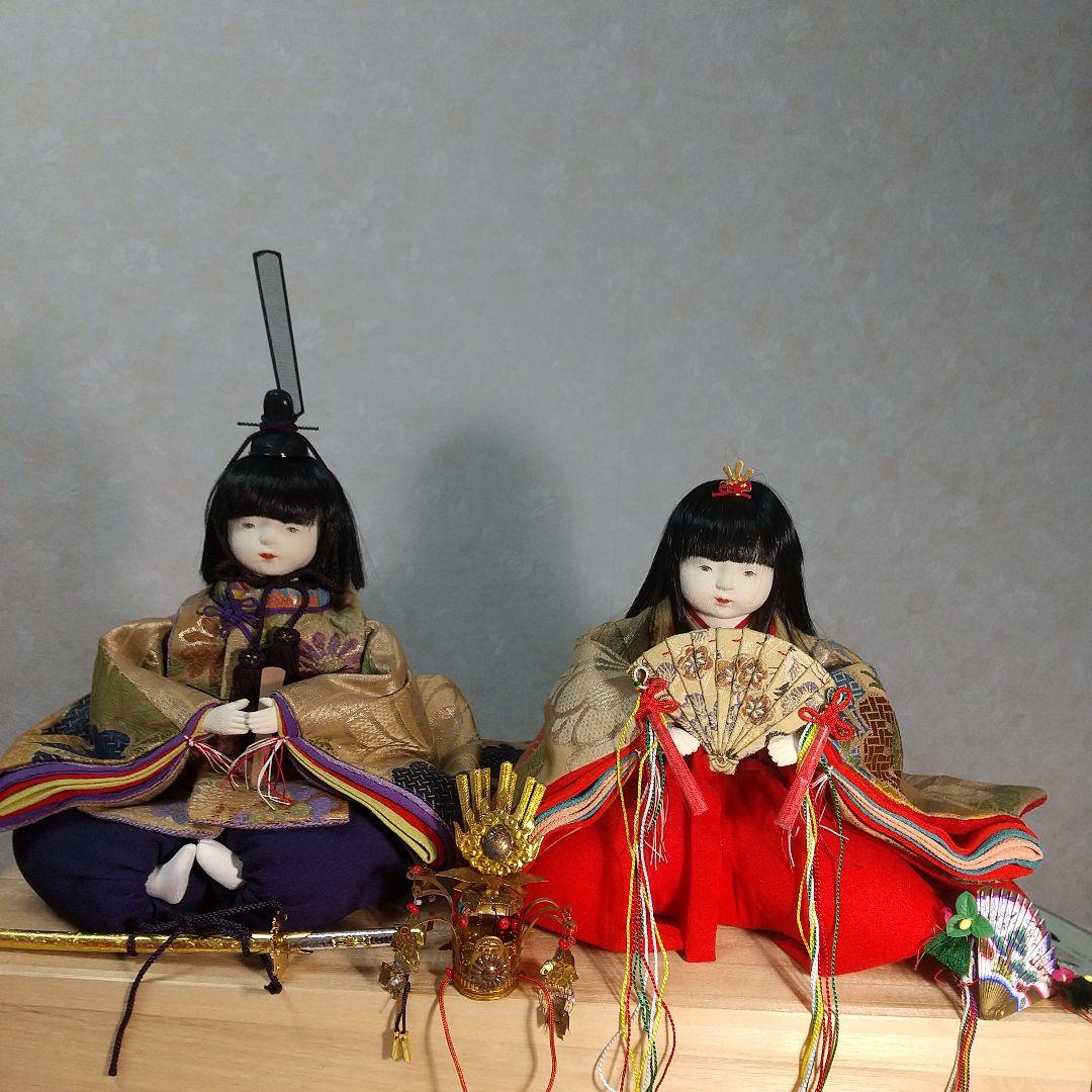 雛人形 雛祭り ハンドメイド 手作り 一点物 市松人形 古布 縮緬