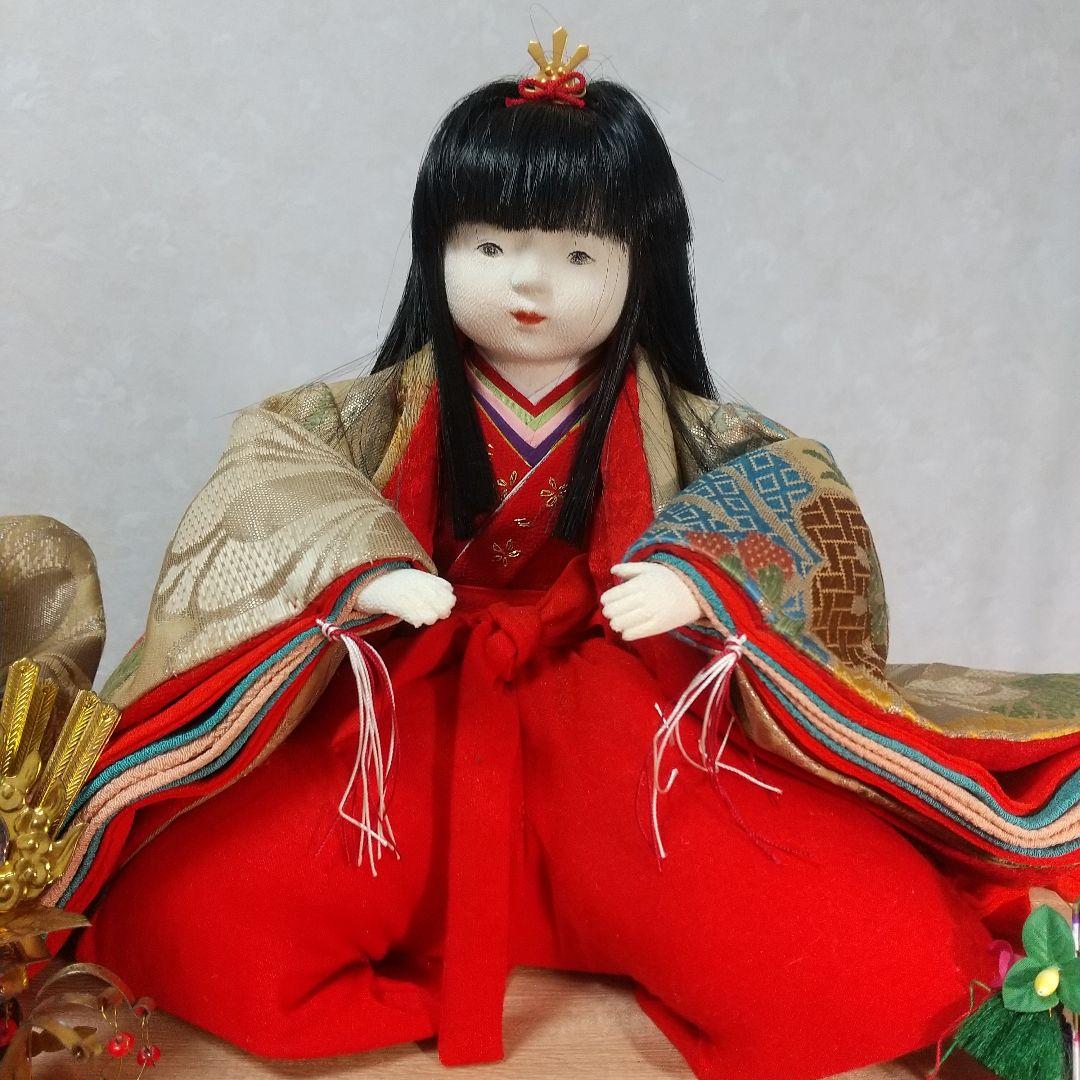 雛人形 雛祭り ハンドメイド 手作り 一点物 市松人形 古布 縮緬