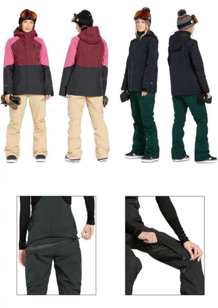 中古◇Volcom ElmStretch ゴアテックス ビブパンツ◇レディースM