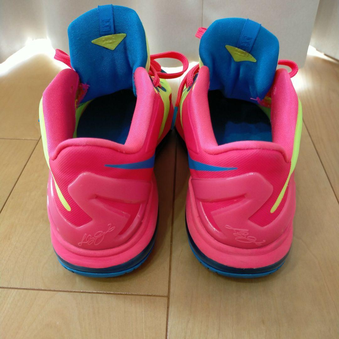 【24.5cm】Nike バスケットボールシューズ ピンク/イエロー　レブロン