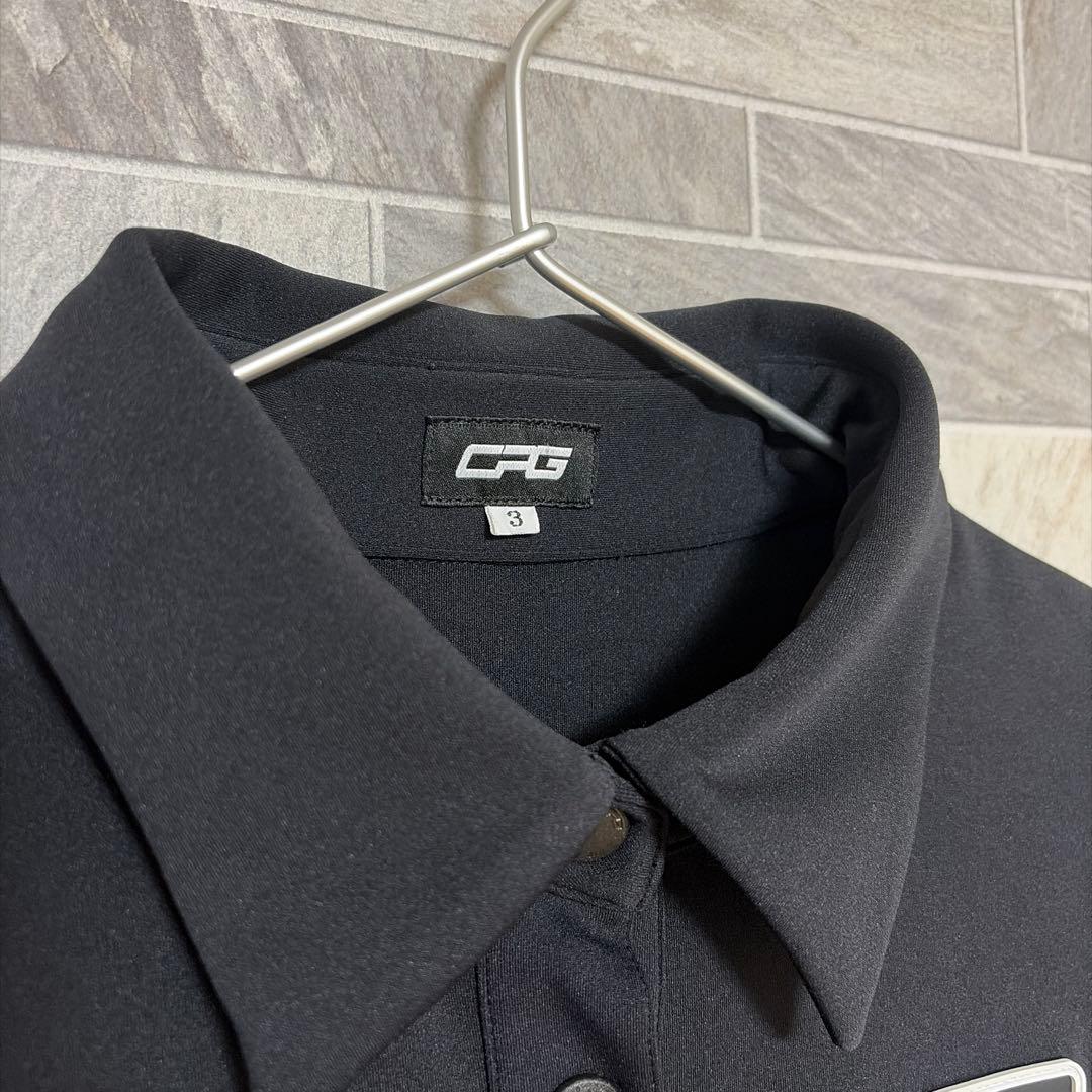 CPG GOLF ノースリーブストレッチポロワンピ ブラック レディース L