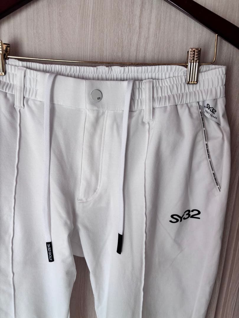 美品　SY32 ジョガーパンツ ホワイト　Lサイズ