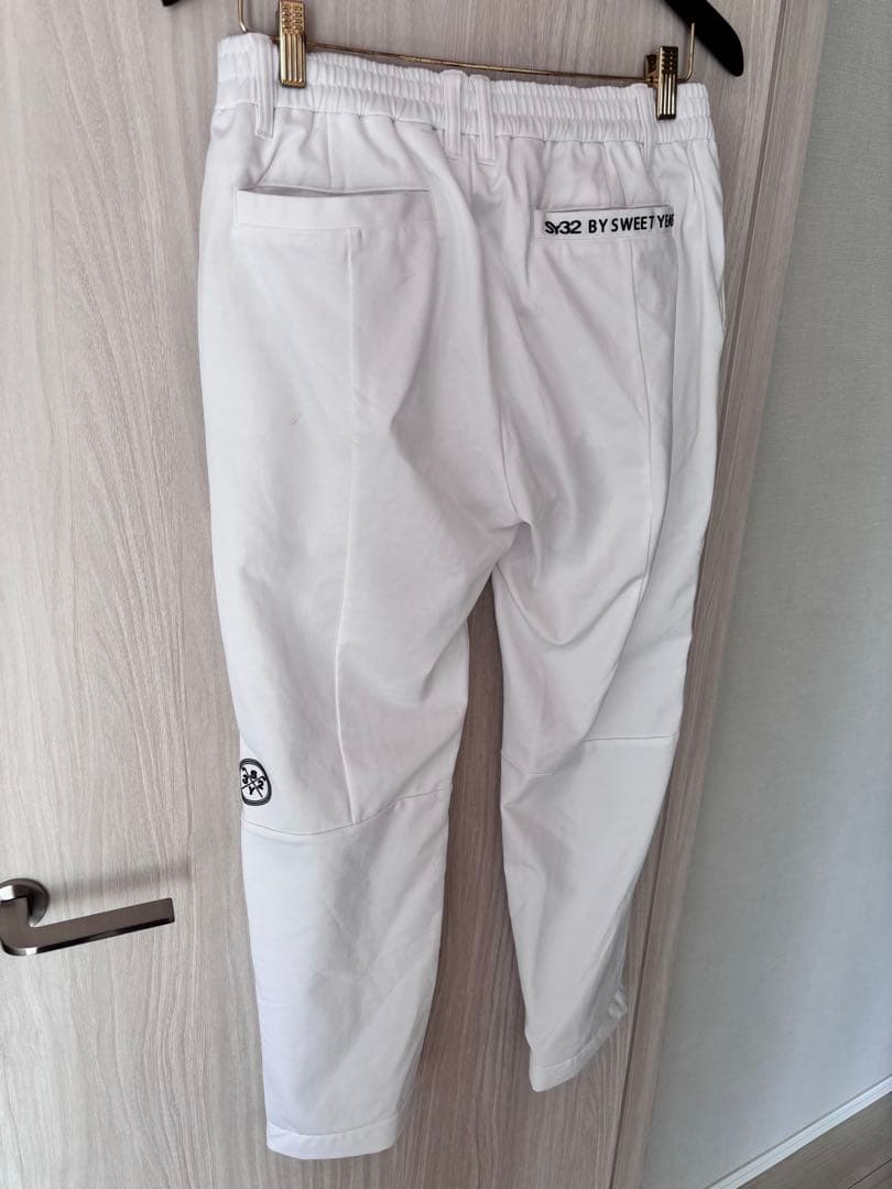 美品　SY32 ジョガーパンツ ホワイト　Lサイズ