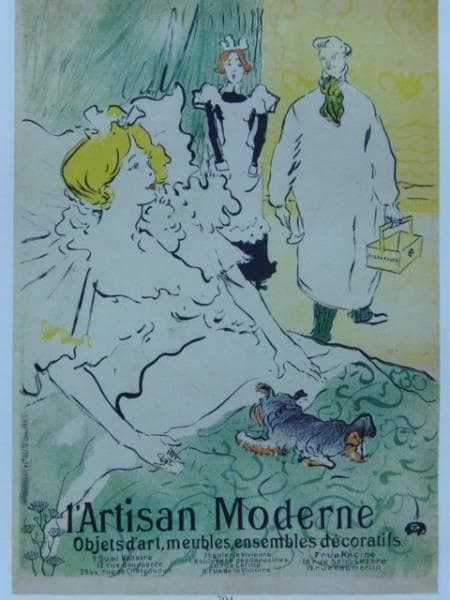 H・T・Lautrec、L'Artisan Moderne、希少画集画、状態良好