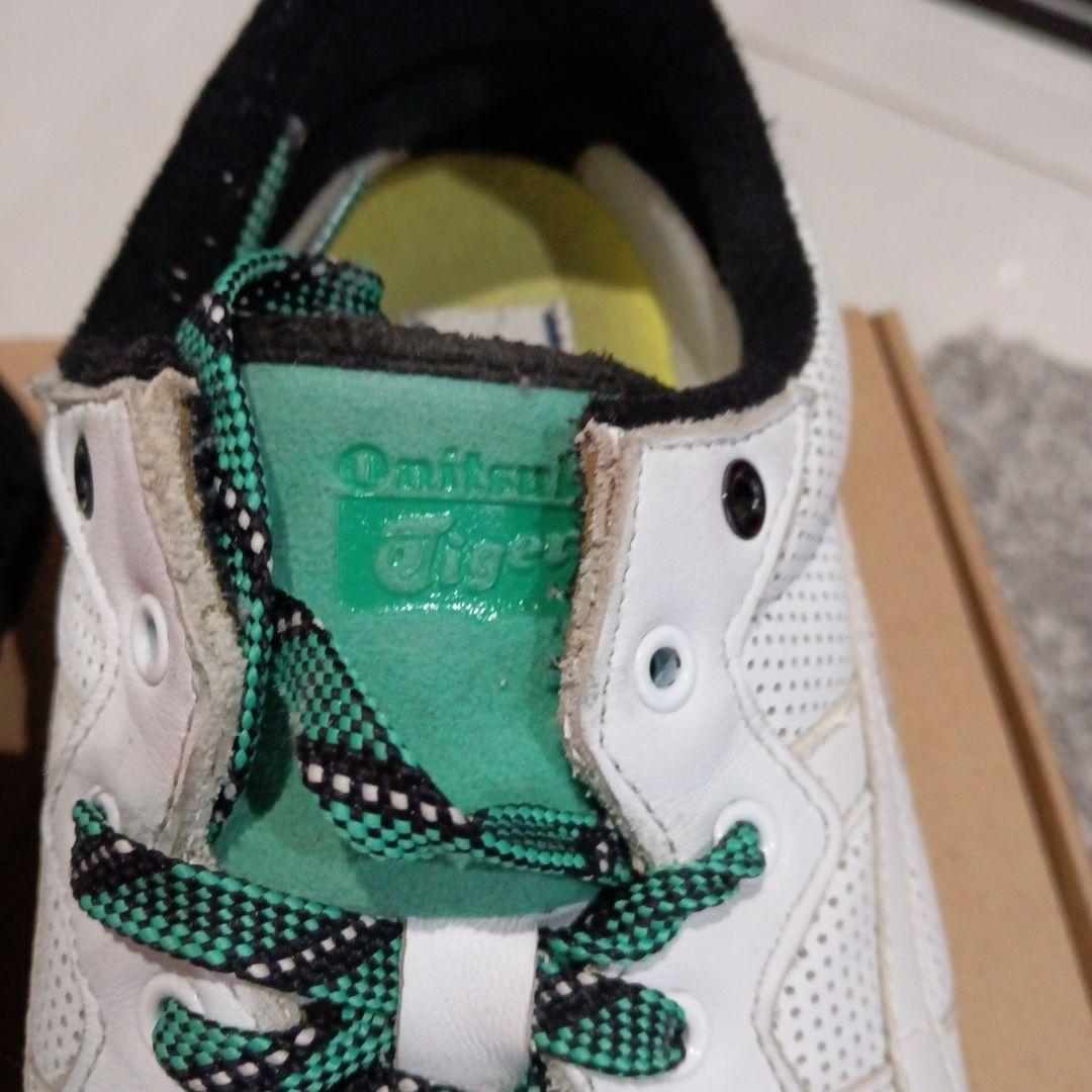 Onitsuka Tiger メッシュシューズ ホワイト/グリーン27サイズ