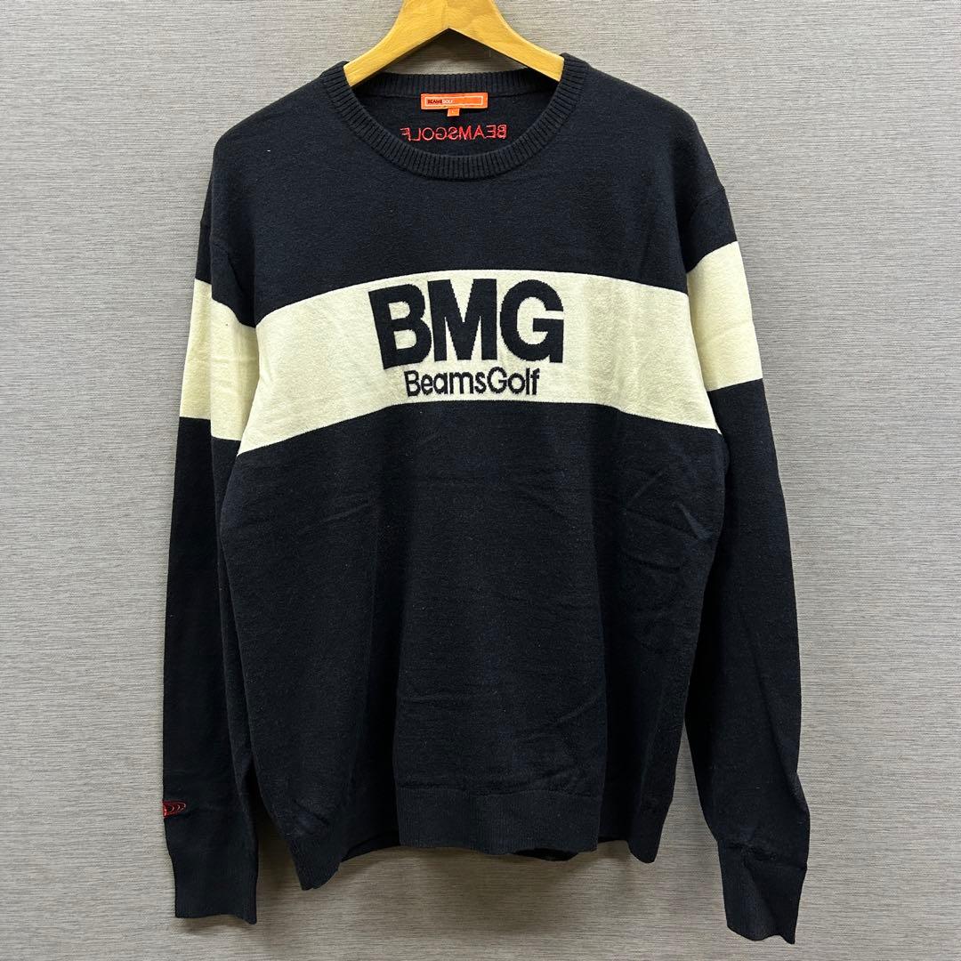 BEAMS GOLF ビームス ゴルフ ライン ロゴ 14ゲージ ニット