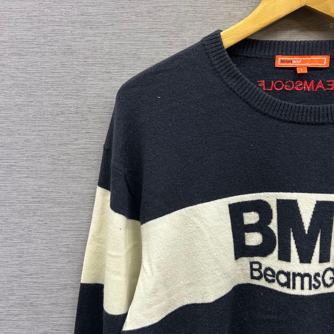 BEAMS GOLF ビームス ゴルフ ライン ロゴ 14ゲージ ニット