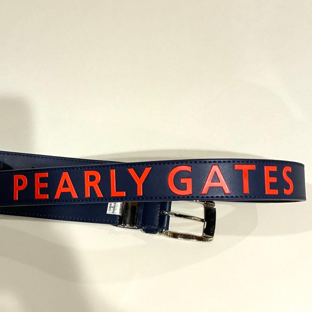 PEARLY GATES ロゴベルト ネイビー