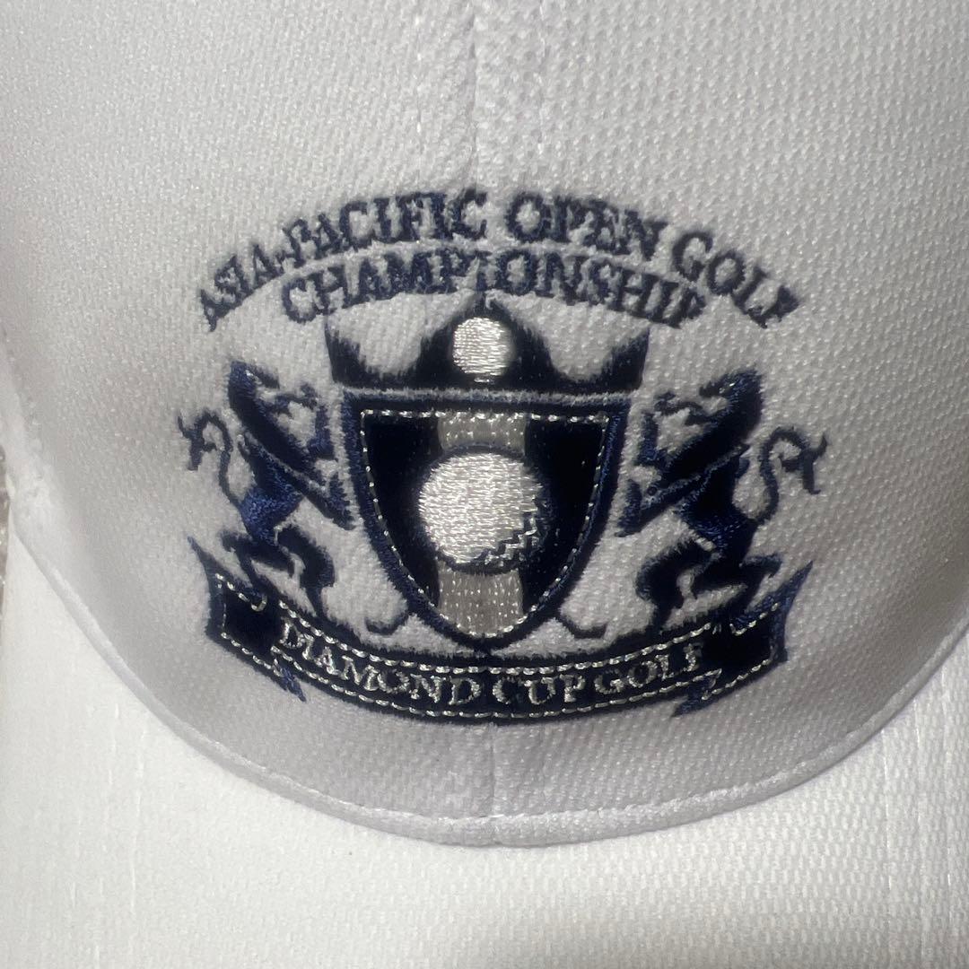 【新品】ダイヤモンドカップゴルフ キャップ 帽子 ロゴ入り GOLF グッズ 白