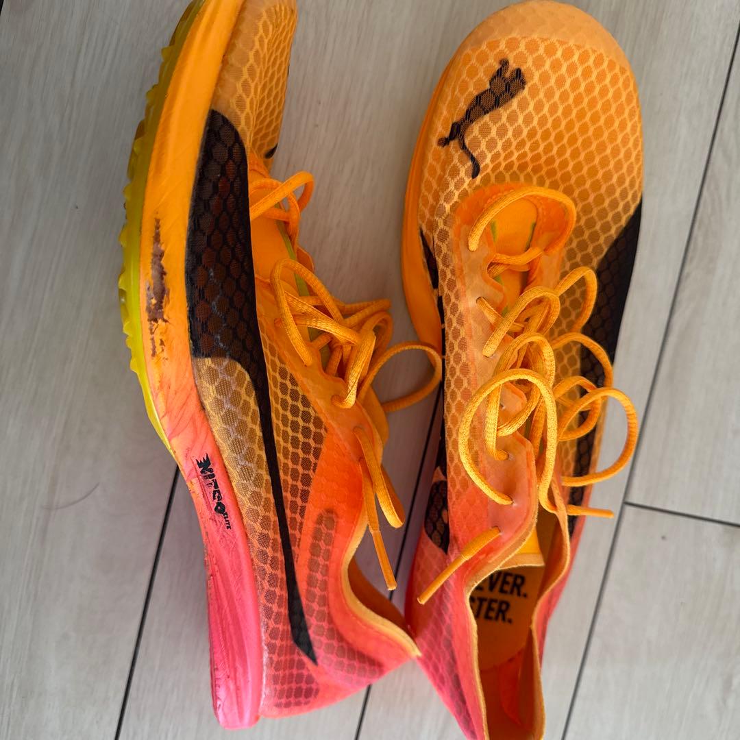 PUMA NITRO スパイクシューズ オレンジ/ブラック　27㎝
