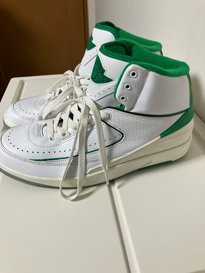 s..  AIRJORDAN2エアジョーダン2レトロラッキーグリーン箱無