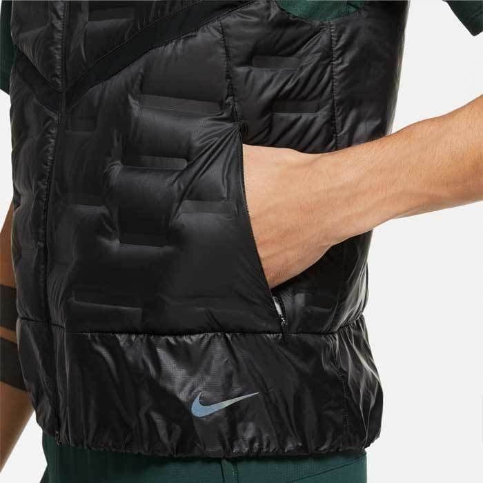 残少 XXL ナイキ エアロロフト リアルダウンベスト ランニング ゴルフ 黒