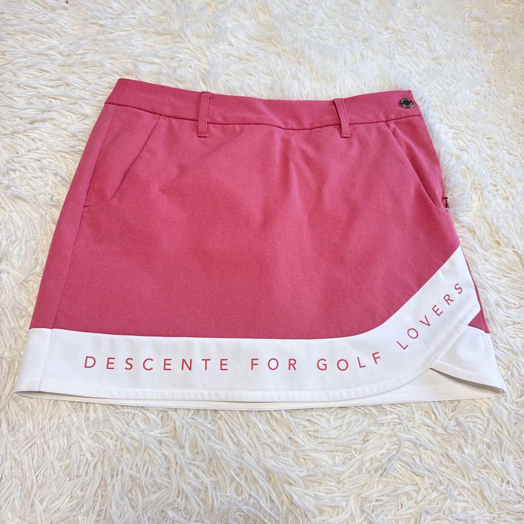 【デサントゴルフ】極美品 セットアップ モックネック スカート M レディース