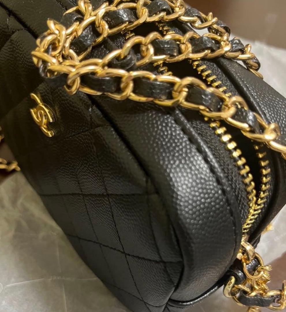 【CHANEL】ブラック キルティング チェーンショルダーバッグ ノベルティ