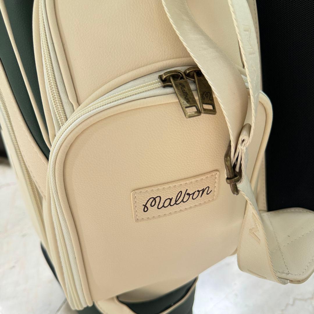 再入荷★Malbon Golf キャディバッグ ベージュキャスター付き
