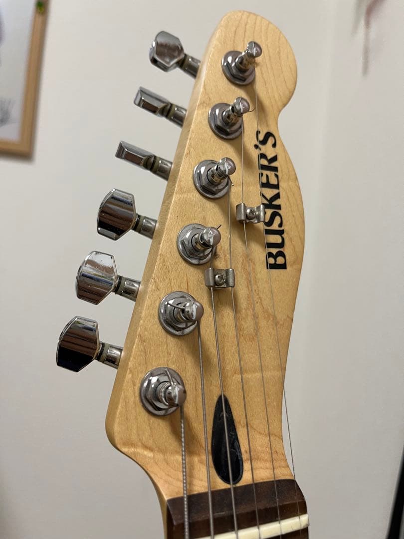 【ジャンク品】BUSKER'S テレキャスター ブラック ケース付き
