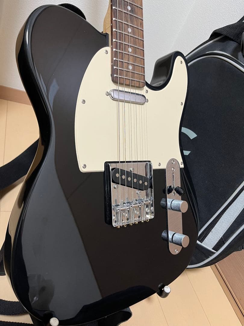【ジャンク品】BUSKER'S テレキャスター ブラック ケース付き
