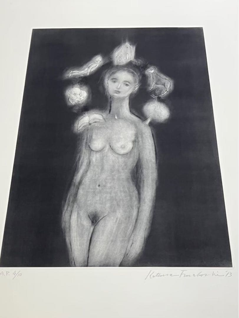 舟越桂《大切な少しの言葉》2013年 AP4/10 銅版画