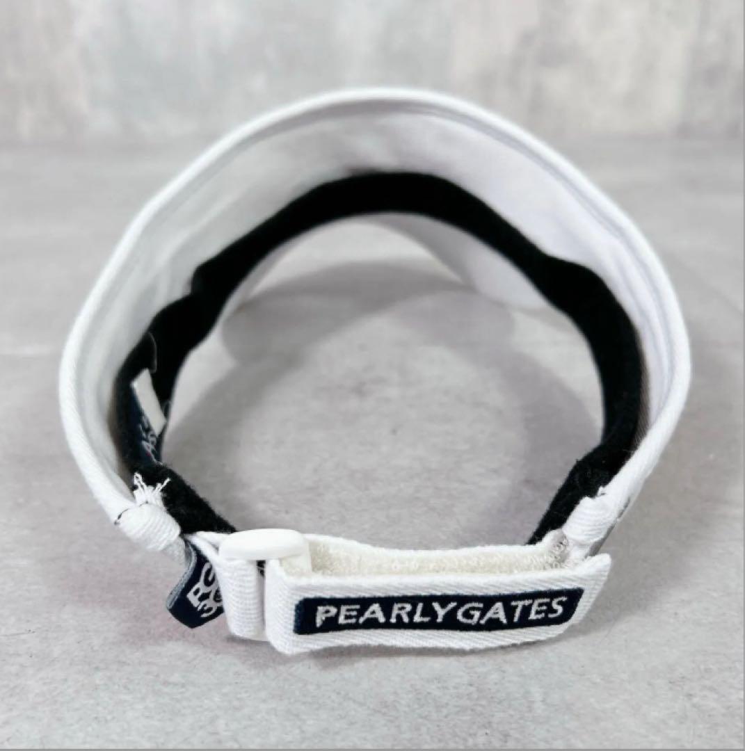 V050 PEARLY GATES パーリーゲイツ サンバイザー ロゴ ホワイト