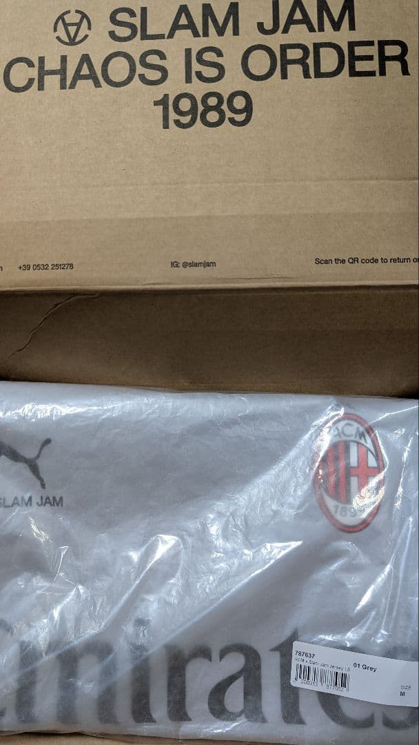 【希少L／完売】ACミラン Slam Jam 4th SilverMist 新品