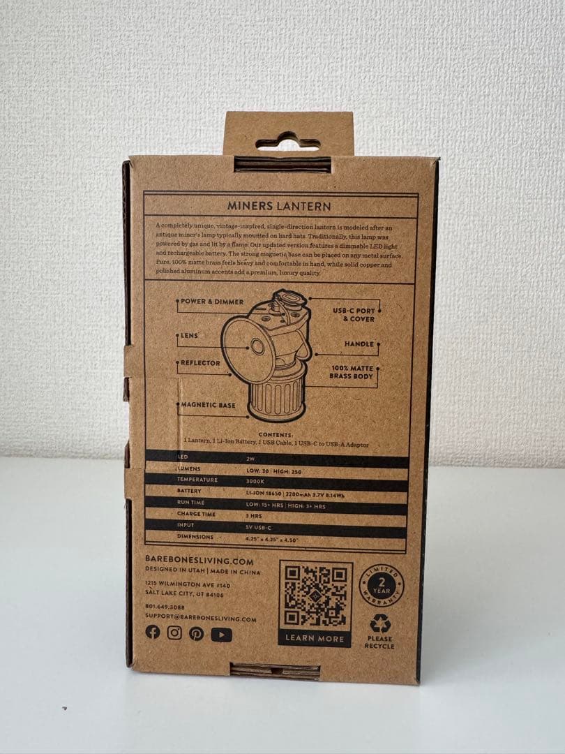 【新品　未使用】Barebones ベアボーンズ マイナーランタンLED