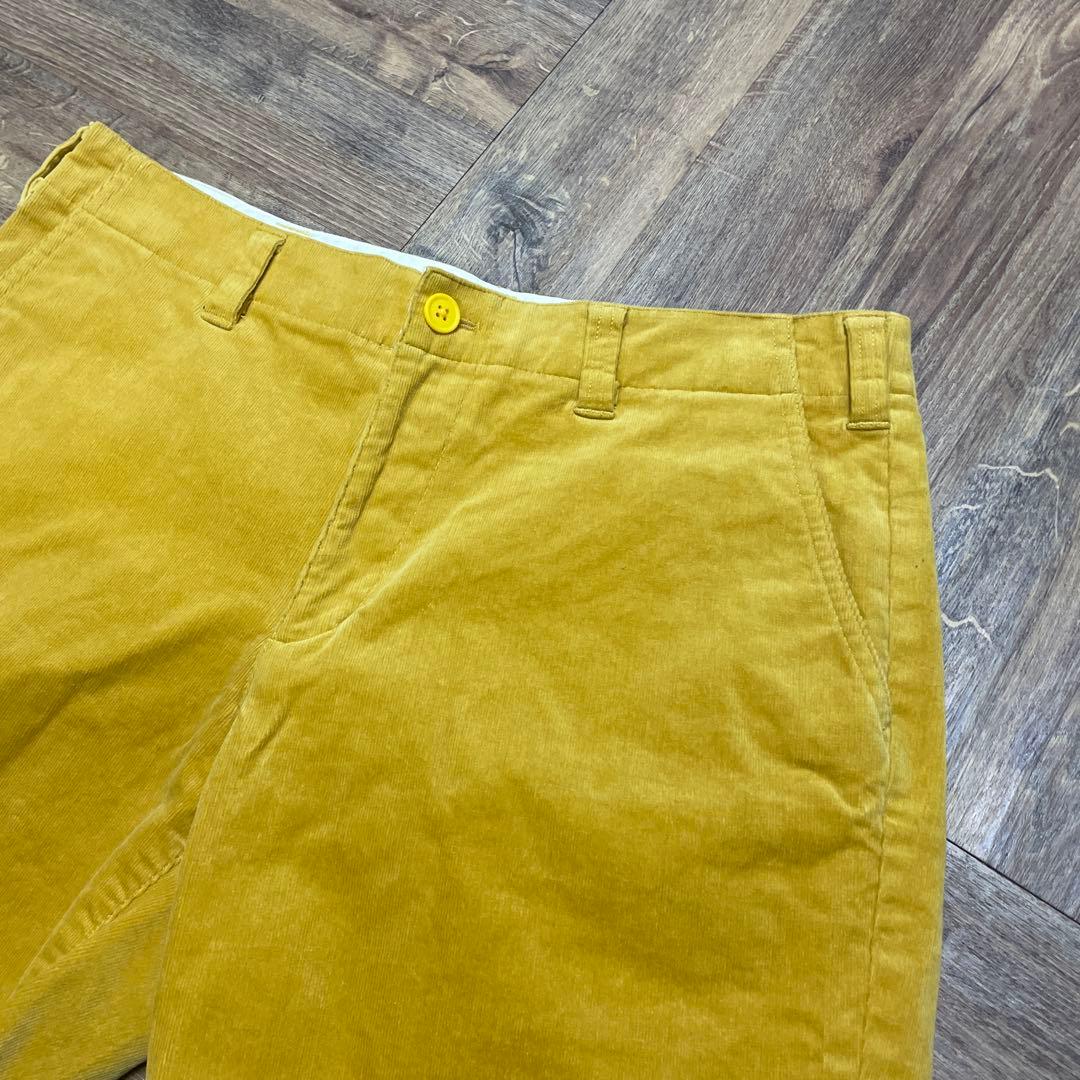 新品未使用　ビームスゴルフ　マスタード　ストレッチショートパンツ　サイズL