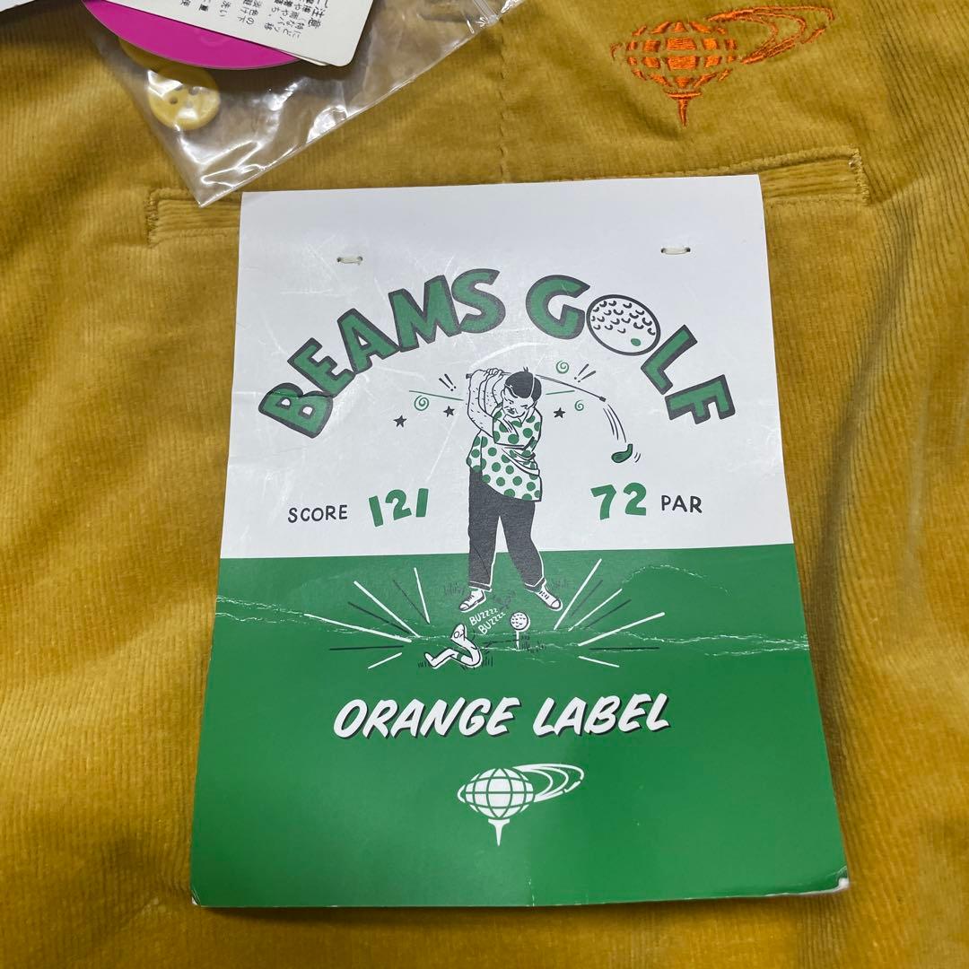 新品未使用　ビームスゴルフ　マスタード　ストレッチショートパンツ　サイズL