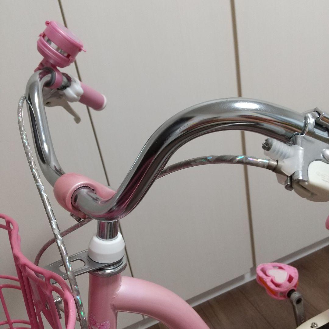メゾピアノ 子供用自転車 18インチ ピンク ハートデザイン