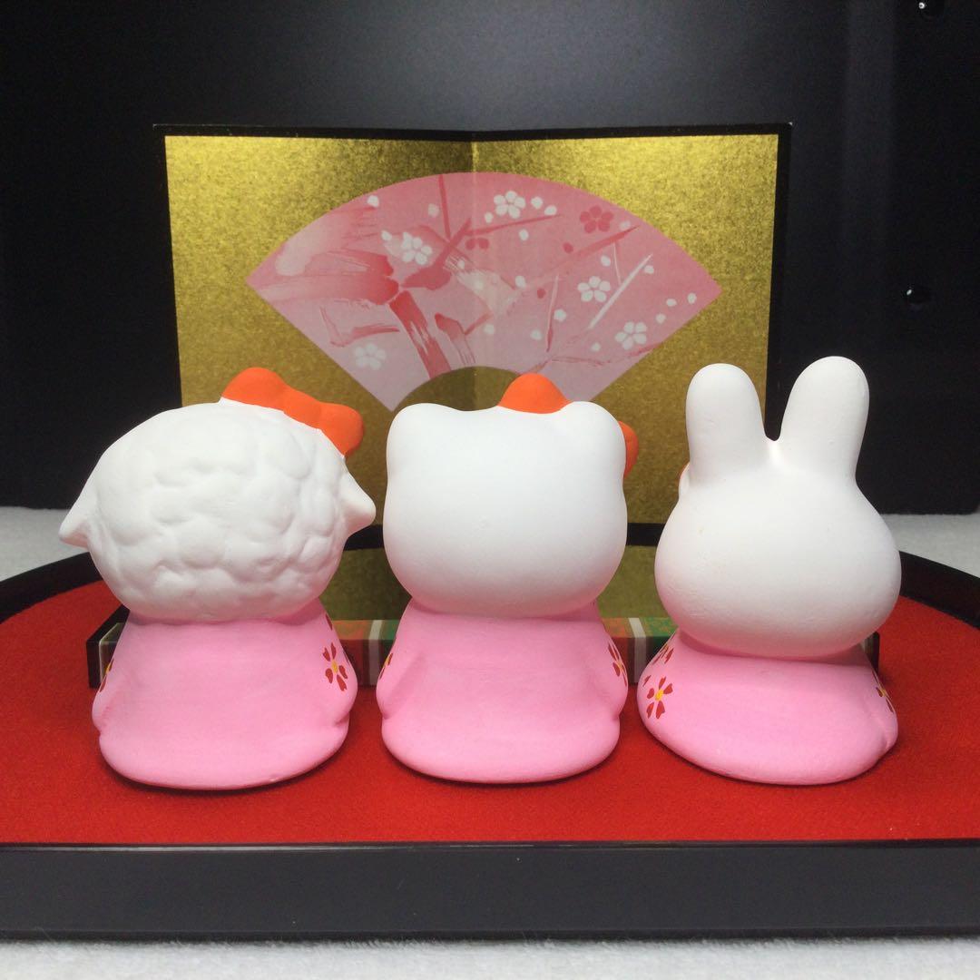 ハローキティ 雛人形セット　陶器　5体セット
