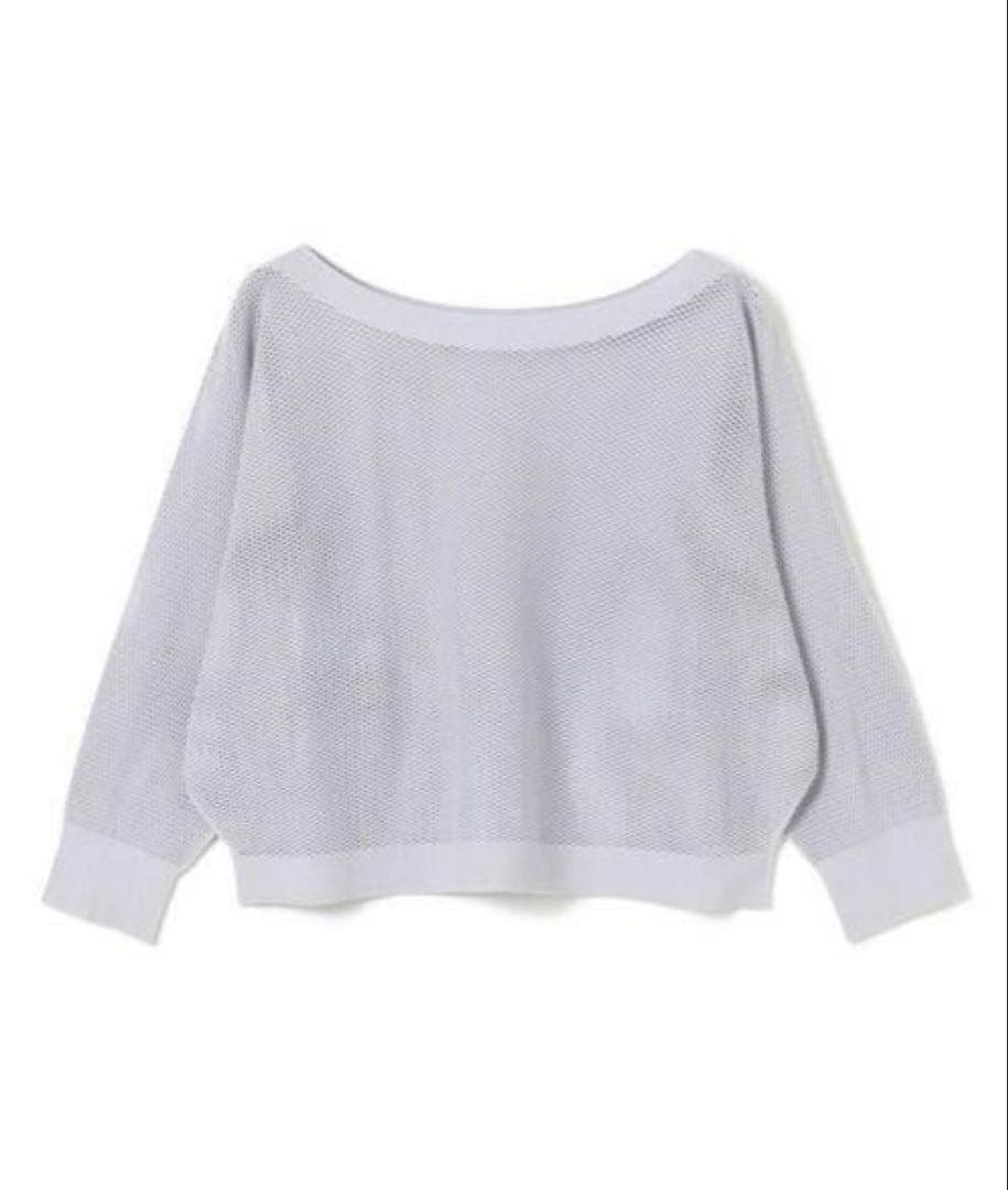 チャコット　ノーソーイングニット　七分袖メッシュニット　Tシャツ