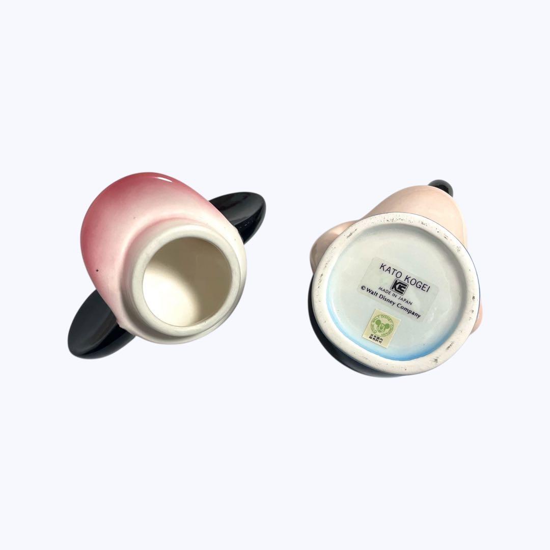 加藤工芸 ディズニー ミッキー＆ミニー ペア 陶器製 小物入れ カバードボックス