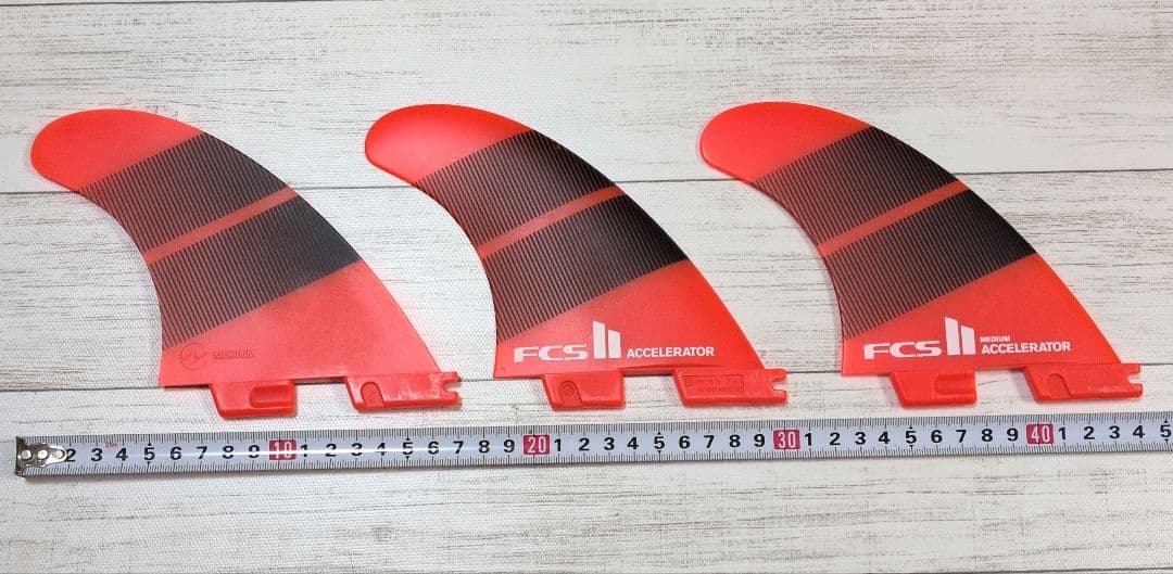フィン　FCS II ACCELERATOR SMALL オレンジ 3枚セット