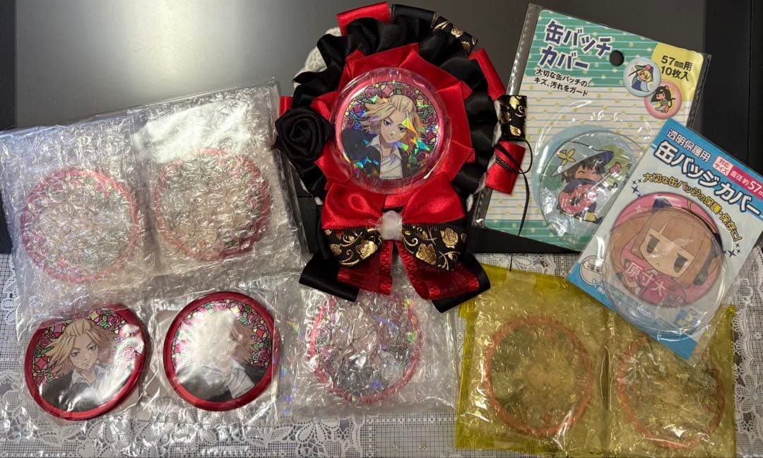 DMM佐野万次郎 マイキー 缶バッジ 30個 ロゼッタ他