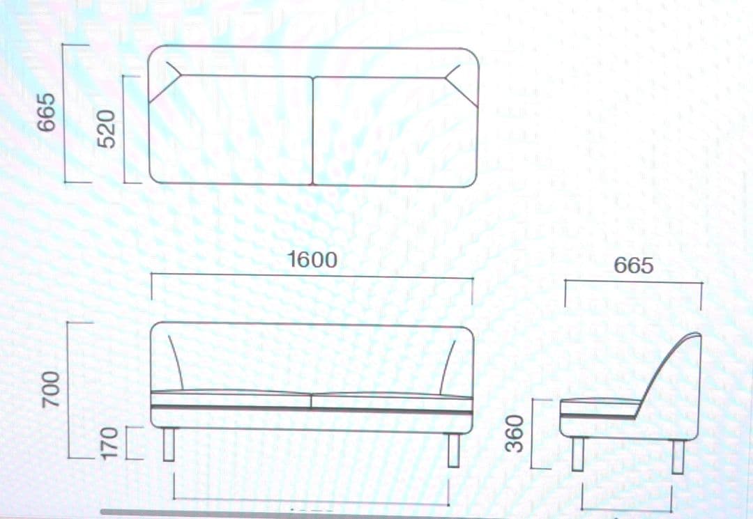 IDEE　イデー　無印良品 SIERRA SOFA シエラ ソファー　幅1600