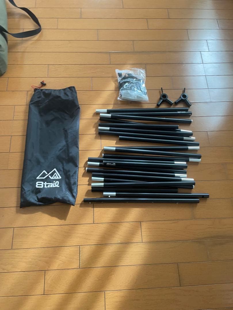 kk バップテント 全幕ふたまたポール+グランドシート付き
