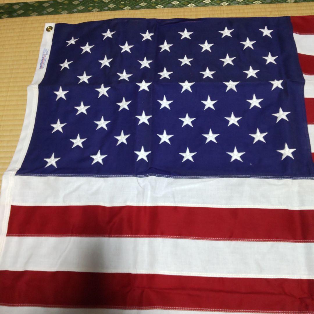 Zd8 アメリカ国旗 100%厚手コットン製 フラッグ 約152cm