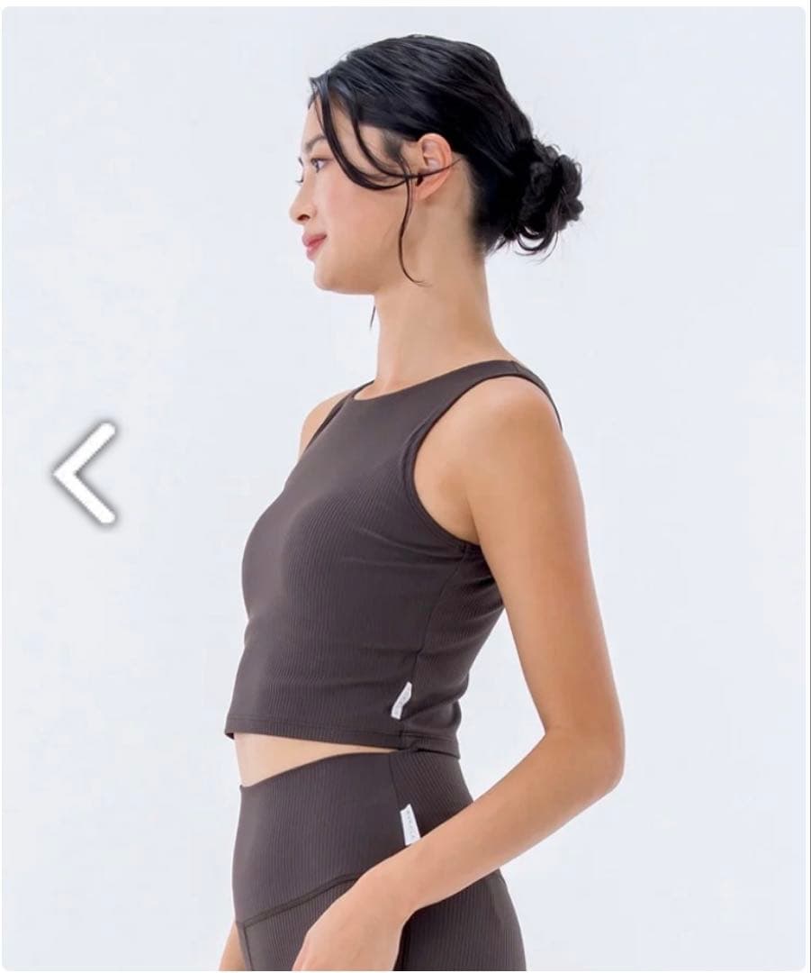 【SUKALA】新品　ベーシックリブショートタンクトップ　Sサイズ　エスプレッソ