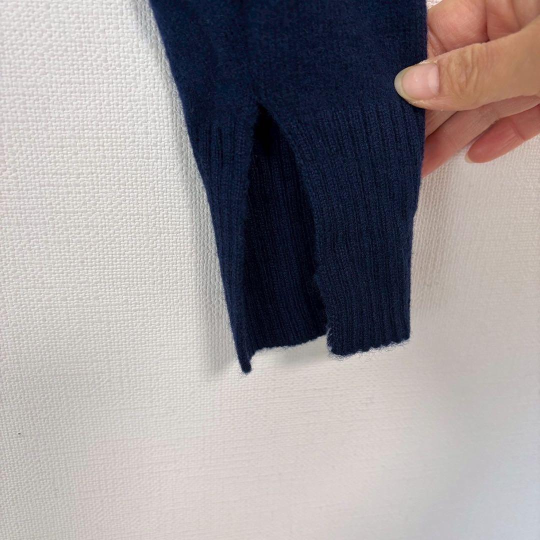 ◆ポロゴルフ【L】ニットカーディガン 刺繍ロゴ入り Vネック ゴルフウェア