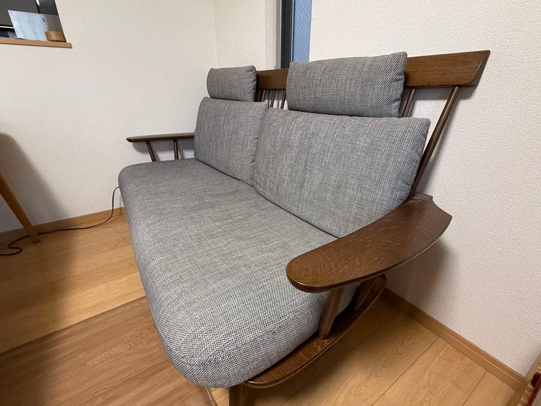 HIDA/飛騨産業 NEWMCKINLEY3Pソファ ハイバック　ヘッドレスト付