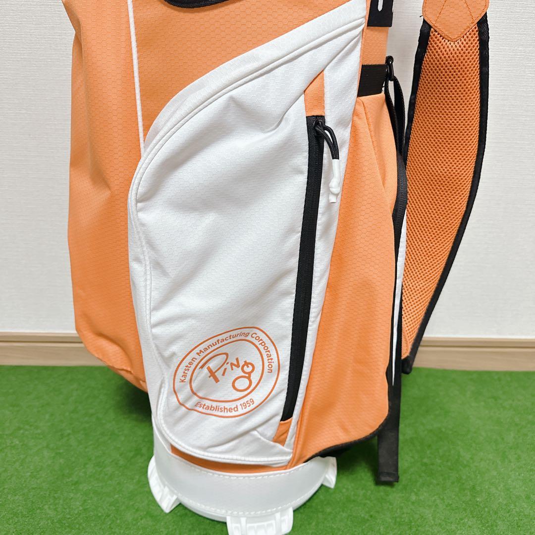 限定 PING ピン キャディバッグ CB-P225 軽量 オレンジ 9.5型
