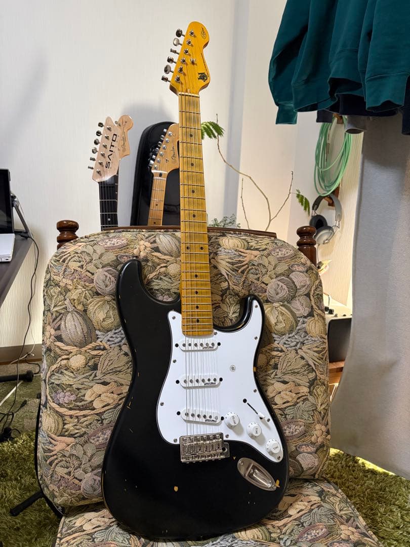 JHS Vintage レリック加工 V6 Icon エレキ ギター ブラック
