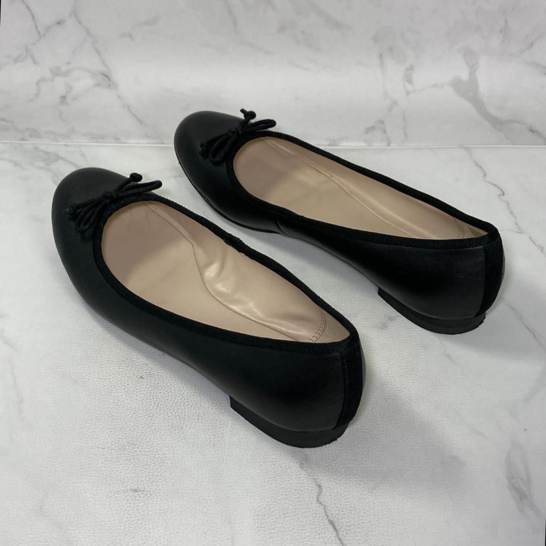 【美品】Clarks カルーゼルライド バレエシューズ 25㎝ ブラックレザー