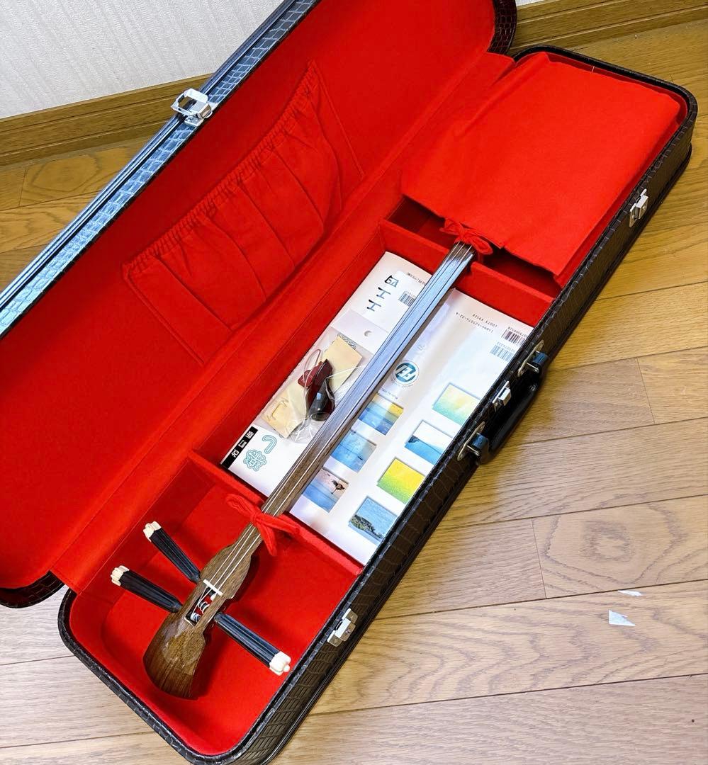 沖縄三線　ハードケース等,付属品多数