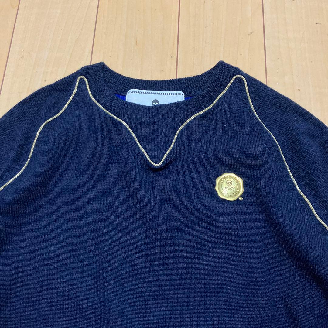 MARK&LONA マークアンドロナ　ニット　セーター　ネイビー　ブルー　S