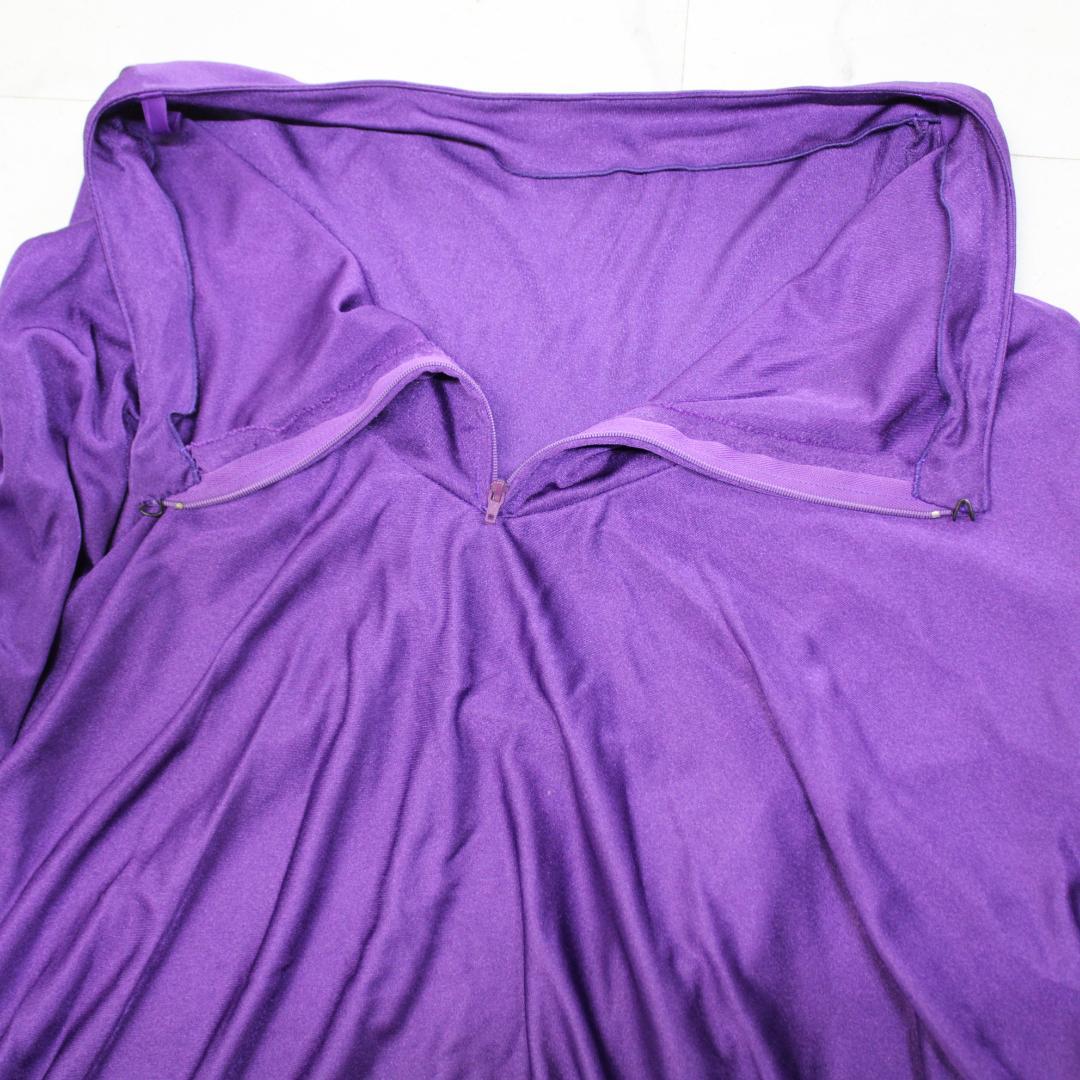 【美品 フラメンコ衣装】パープル ファルダ スカート 無地 シンプル レッスン
