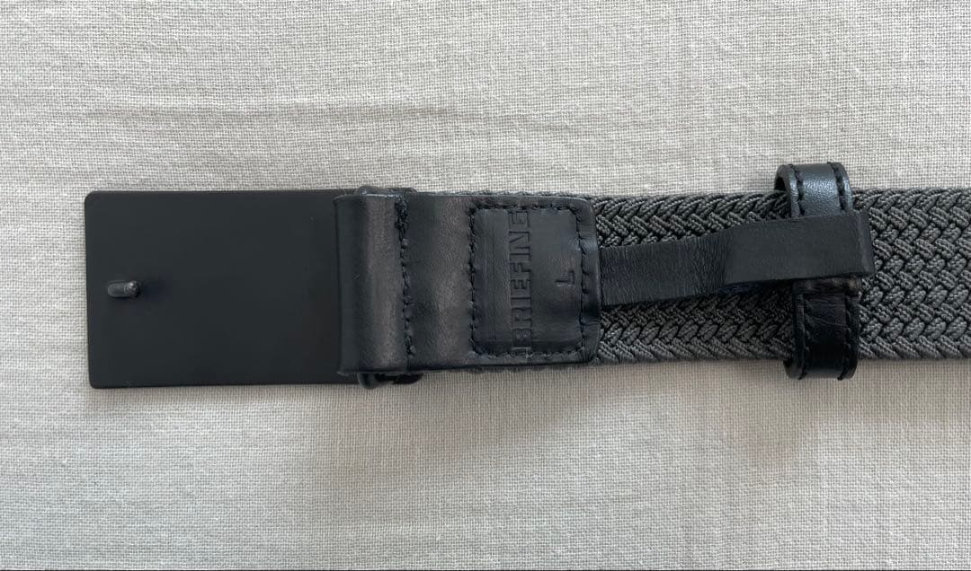 【美品】BRIEFING ブリーフィング メッシュベルト グレー Ｌサイズ