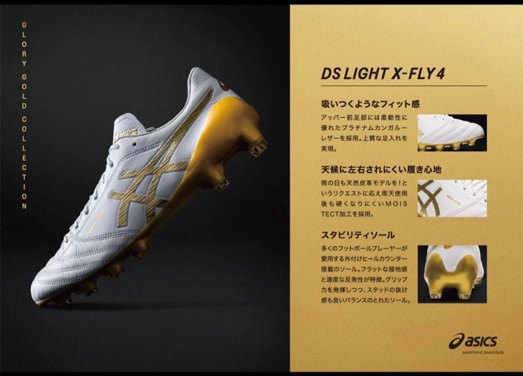 【レア】ASCIS DS LIGHT xfly4 リッチゴールド 26cm