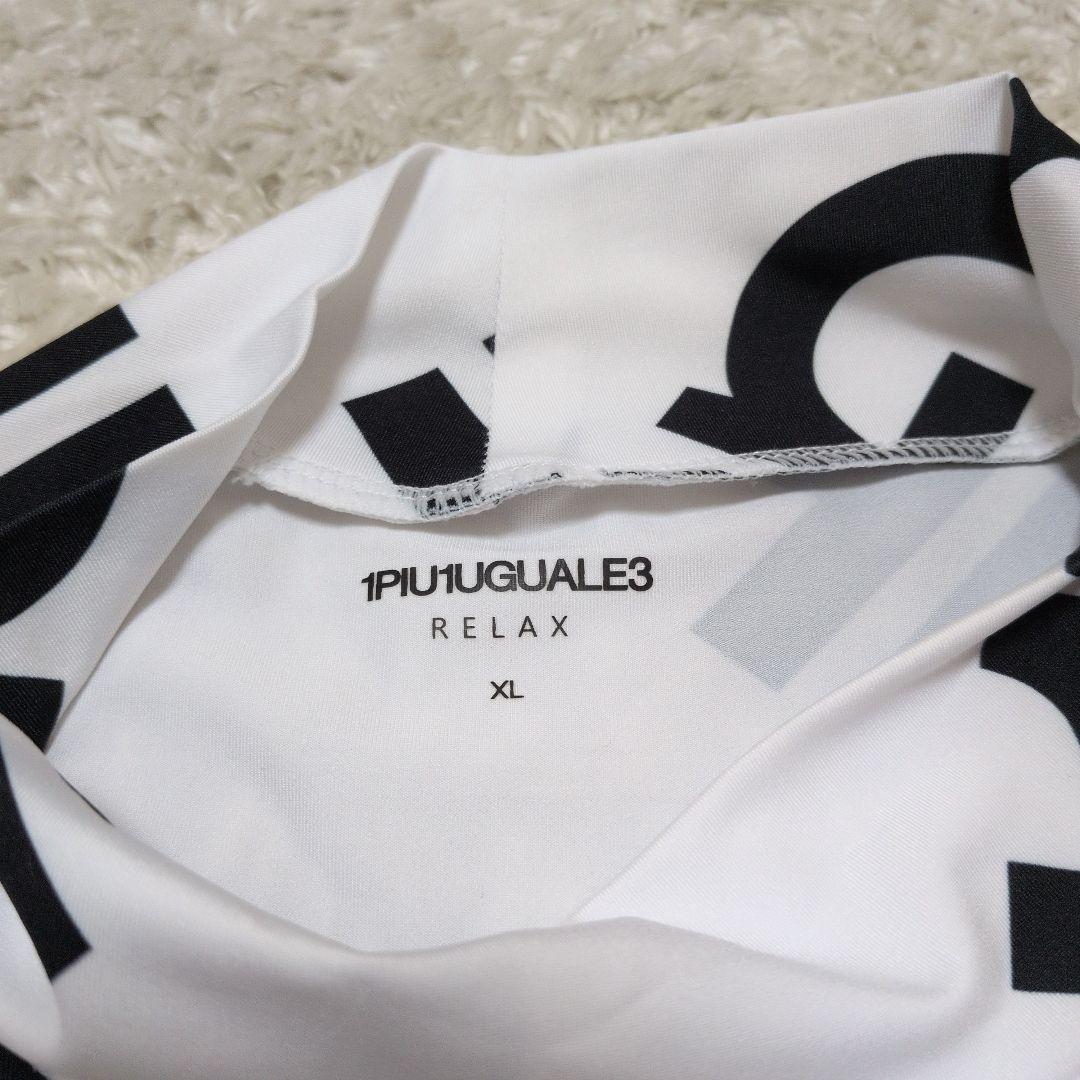 【新品】1PIU1UGUALE3 モックネック シャツ 半袖 総柄 ゴルフ
