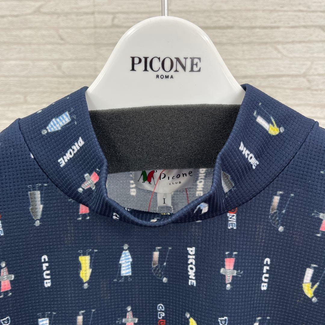 PICONE ゴルフシャツ ネイビー ハイネック