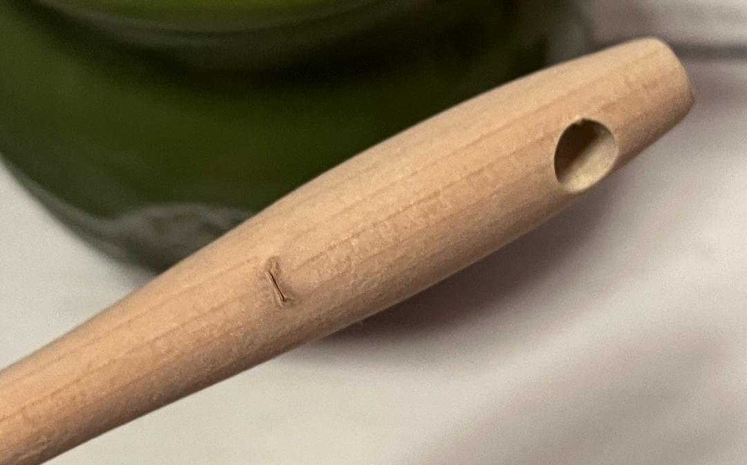 ルクルーゼ　オリーブポット　木製フォーク付き レア　箱なし未使用
